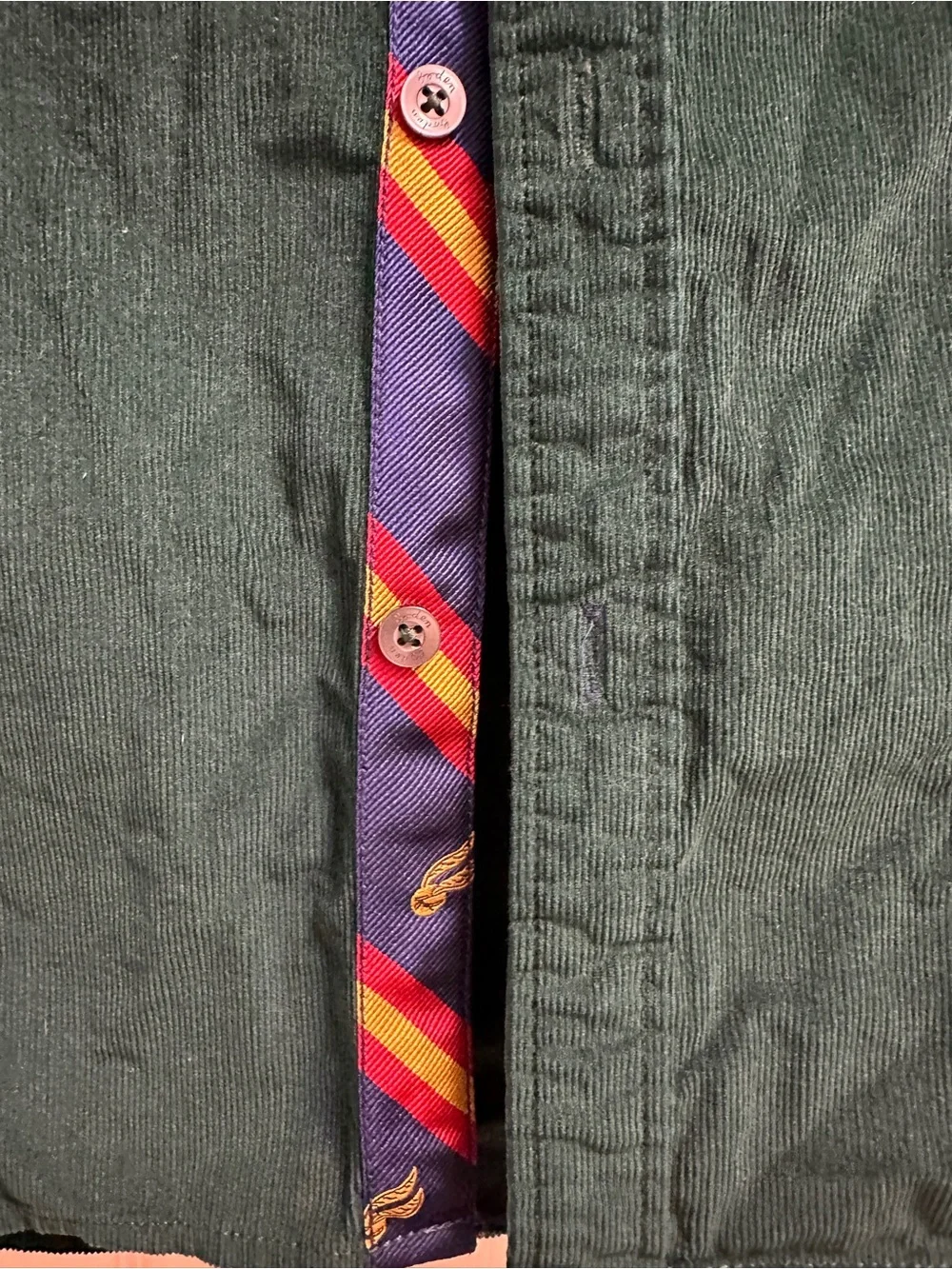 Mini Boden x Harry Potter Green Kids Corduroy Button-Up Shirt size 11-12 unisex